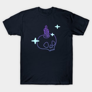 Scull, candles and sparkles T-Shirt